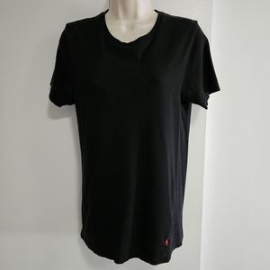 Polo Ralph Lauren Size Small Black Crew Neck Women's Short‎ Sleeve T-Shirt Tee